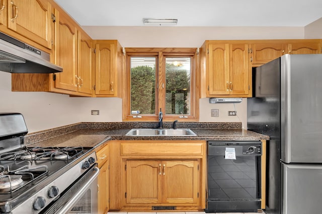 kitchen featuring stainless steel appliances and sink