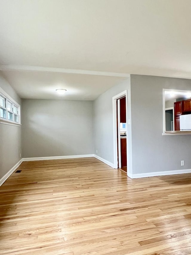 empty room featuring light hardwood / wood-style flooring