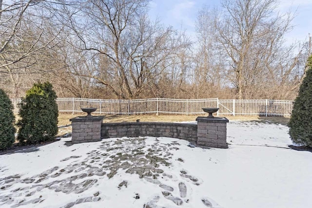 view of snowy yard