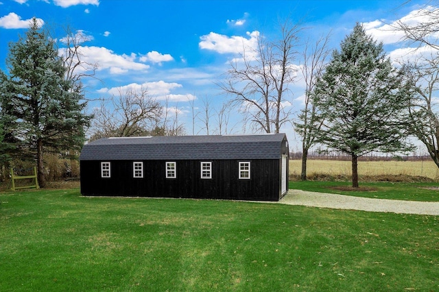 view of shed
