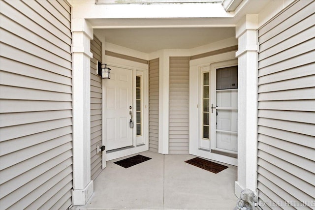 view of doorway to property