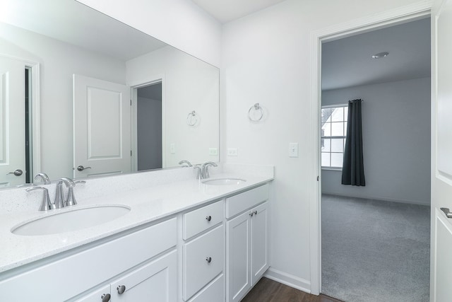 bathroom with vanity