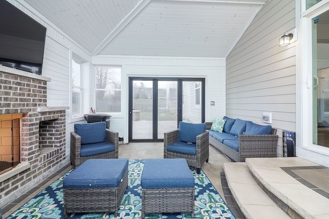 view of patio featuring an outdoor hangout area