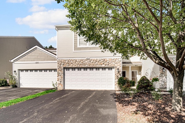 view of property with a garage