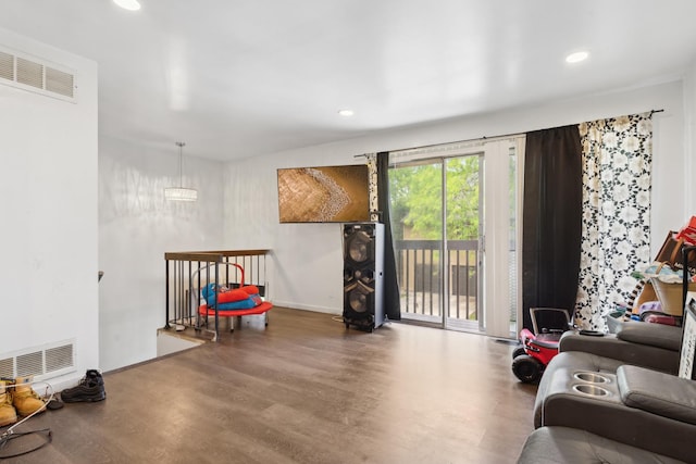 328 Ottawa Dr, Bolingbrook, IL 60440 - sitting room with wood finished floors, recessed lighting, and baseboards