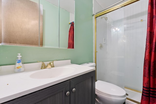 328 Ottawa Dr, Bolingbrook, IL 60440 - bathroom with a shower stall, toilet, and vanity