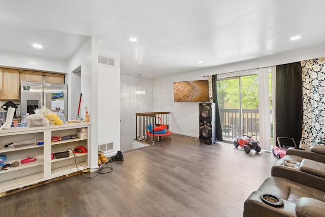 328 Ottawa Dr, Bolingbrook, IL 60440 - living room with wood finished floors, recessed lighting, and baseboards
