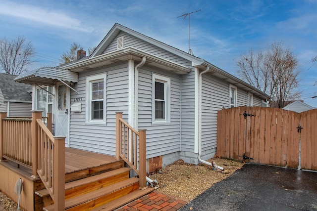 exterior space featuring a deck