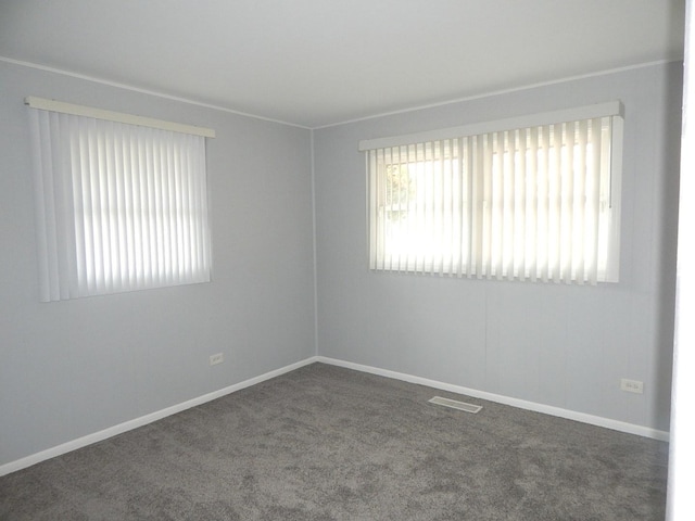 unfurnished room with carpet flooring