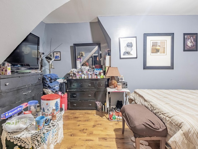 bedroom featuring light wood-type flooring