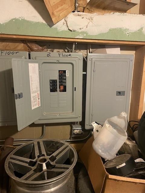 utility room featuring electric panel