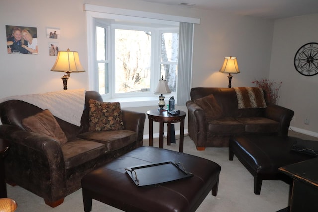 view of carpeted living room