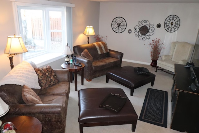 view of carpeted living room