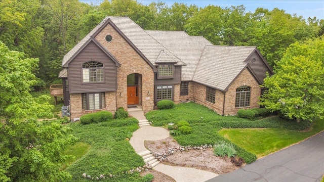 16001 Burr Oak Dr, Huntley, IL 60142 - view of front facade featuring stone siding and brick siding