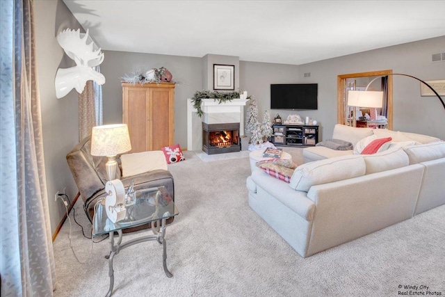 view of carpeted living room