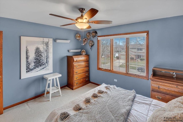 17224 Briar Dr, Tinley Park, IL 60487 - bedroom with carpet and a ceiling fan