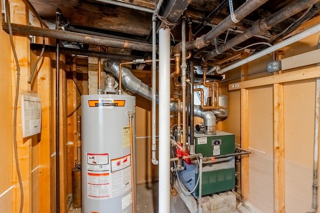 utilities featuring gas water heater