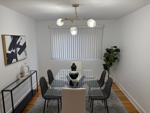 dining room with dark wood-type flooring