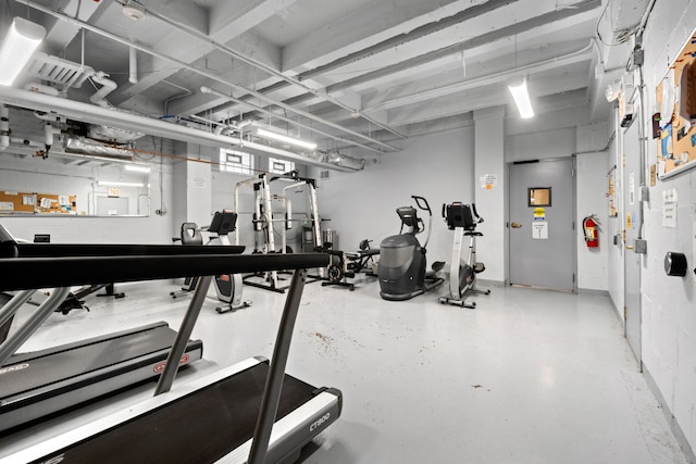 view of workout area