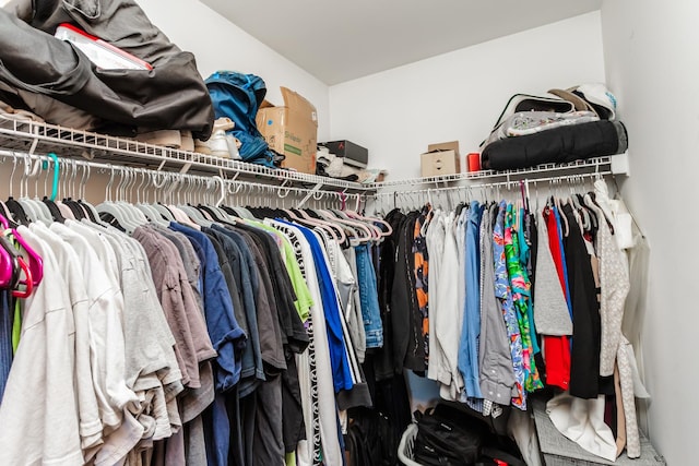 spacious closet with carpet flooring