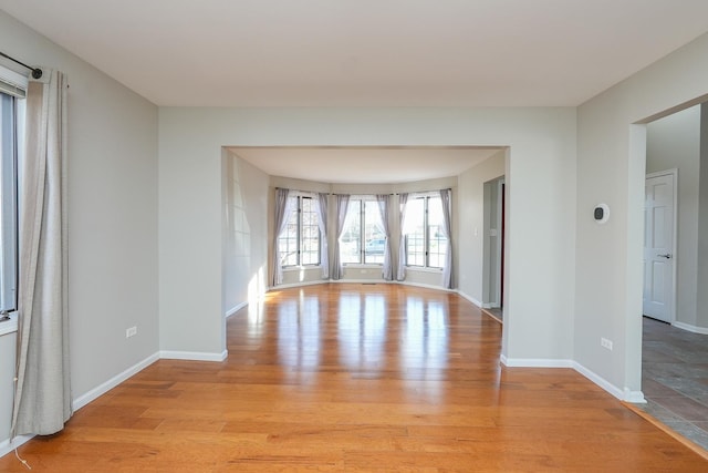 empty room featuring light hardwood / wood-style flooring