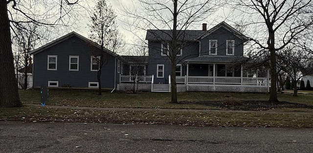 view of front facade featuring a porch