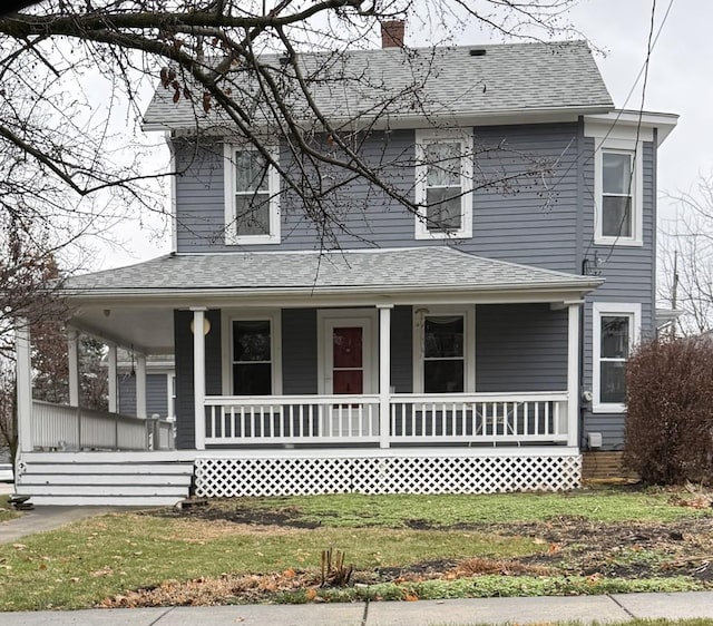 view of farmhouse inspired home