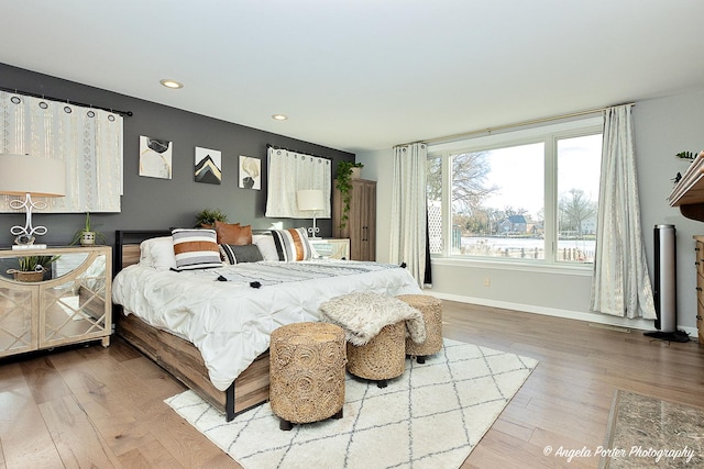 bedroom featuring wood-type flooring