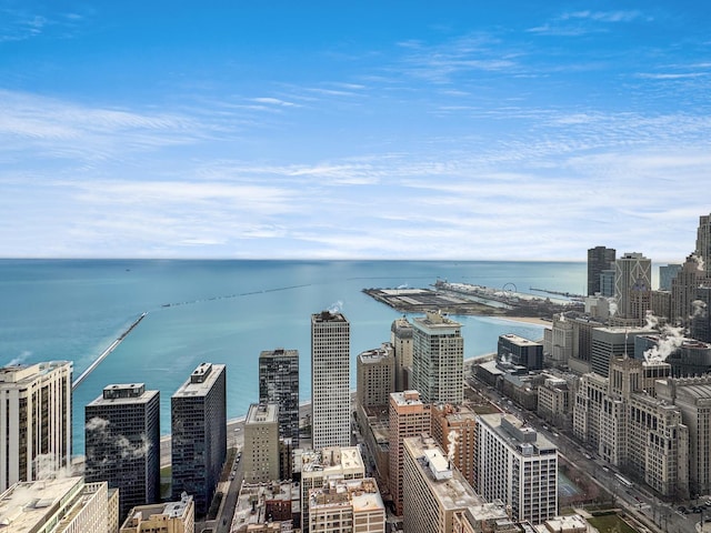 city view with a water view