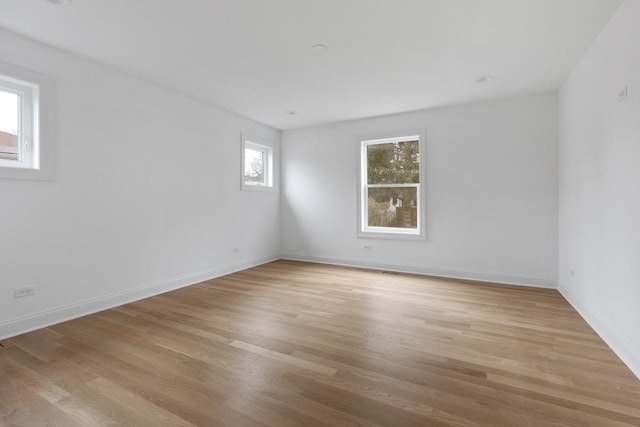 empty room featuring light hardwood / wood-style floors