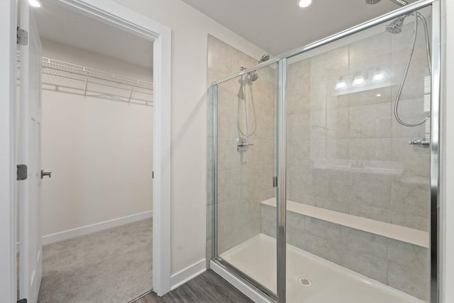 bathroom with walk in shower