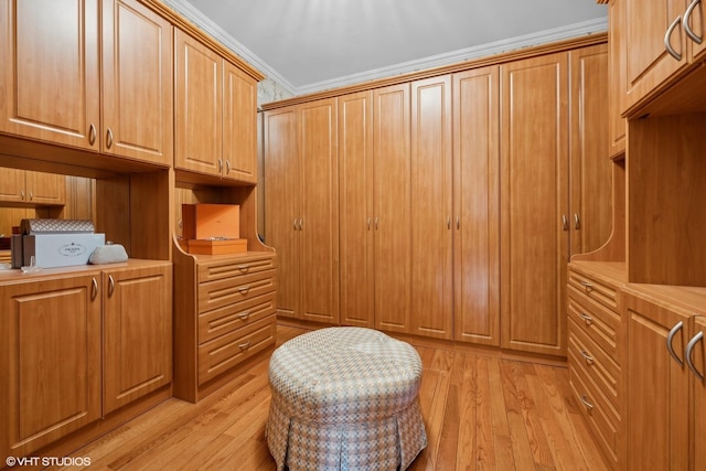 interior space with light hardwood / wood-style flooring