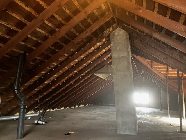 view of attic