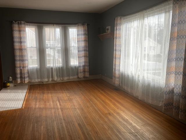 empty room featuring wood-type flooring