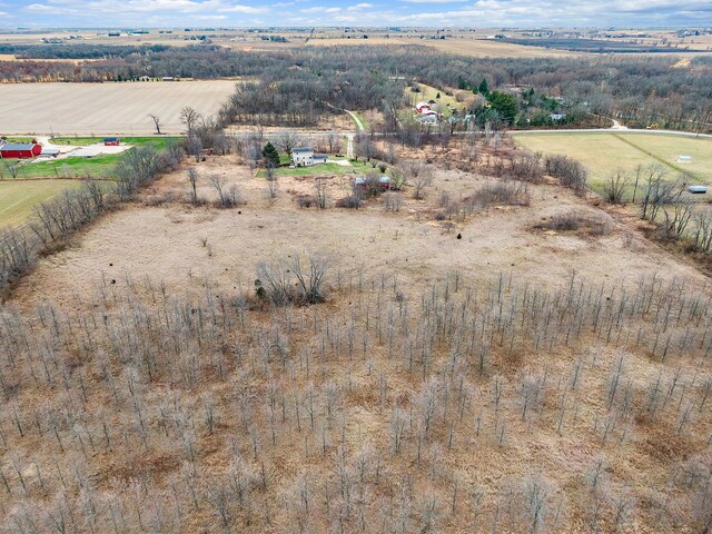 drone / aerial view with a rural view