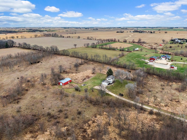 drone / aerial view featuring a rural view