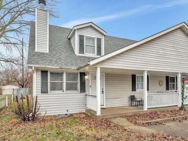 view of front of house featuring covered porch