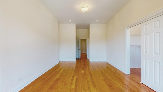 empty room featuring light hardwood / wood-style floors