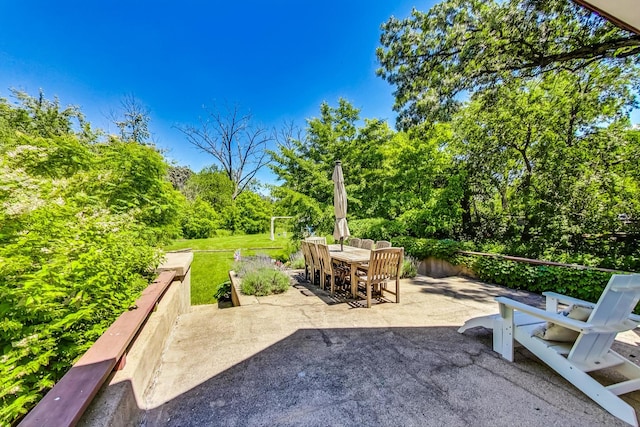 view of patio / terrace featuring outdoor dining area