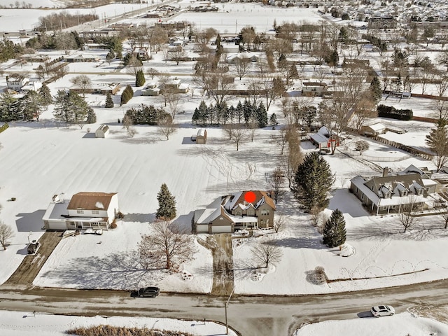 view of snowy aerial view