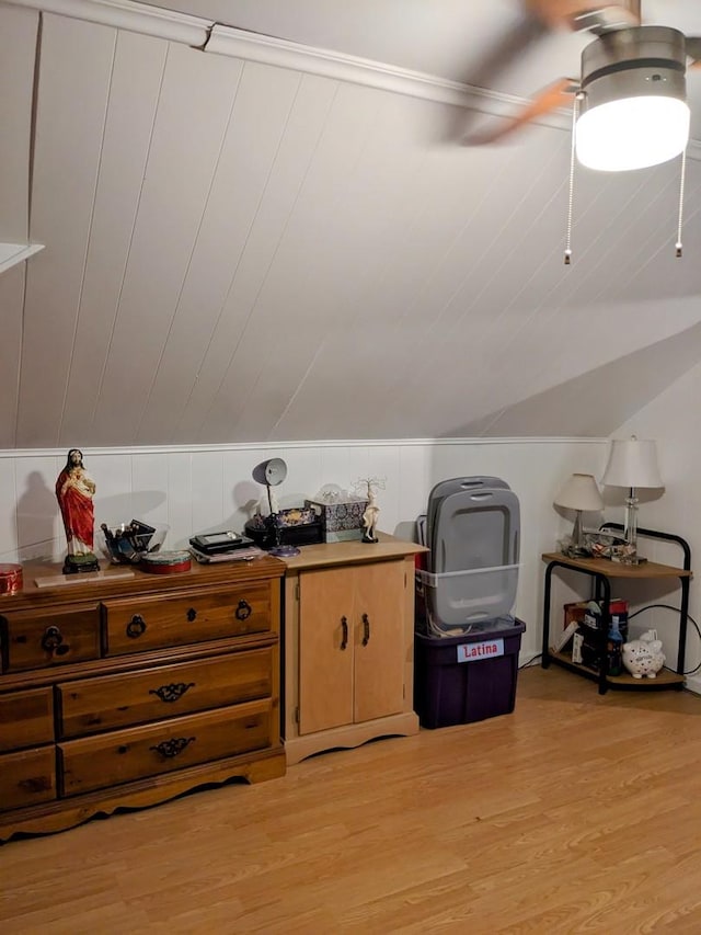 additional living space featuring light wood-type flooring