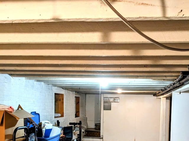 view of basement