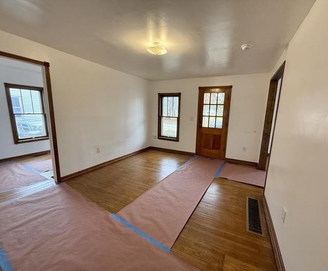 doorway featuring hardwood / wood-style floors