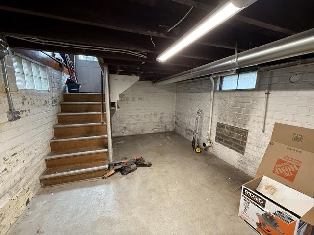 view of basement