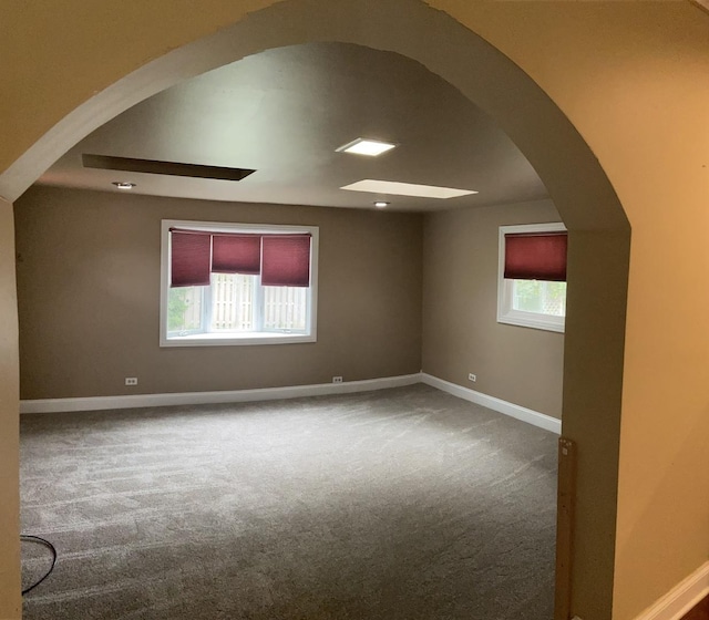 unfurnished room featuring carpet floors and a healthy amount of sunlight