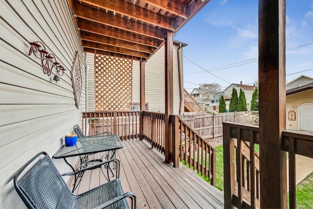 view of wooden deck