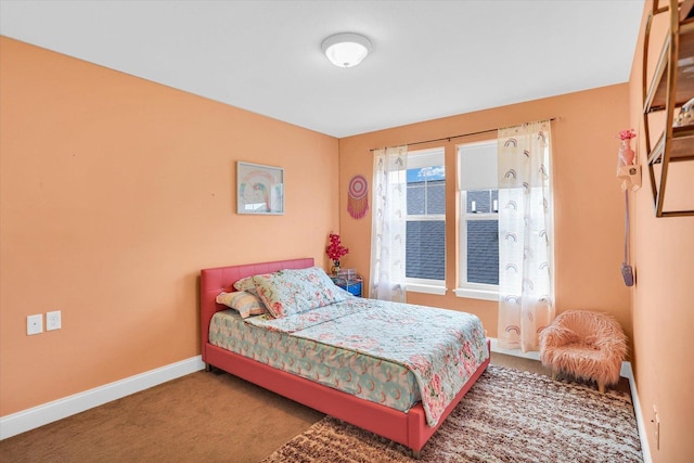 bedroom with carpet floors