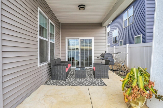 view of patio with outdoor lounge area