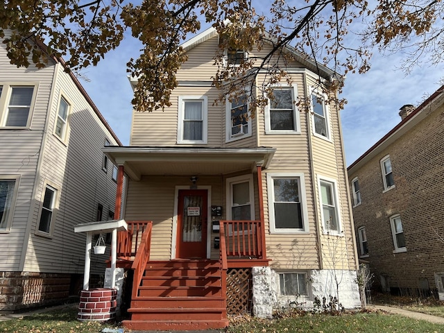 front of property featuring a porch