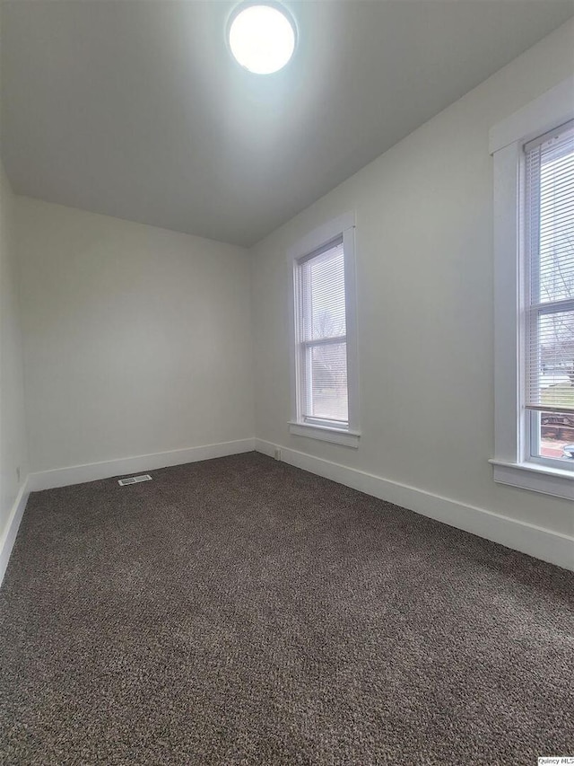 carpeted empty room featuring a healthy amount of sunlight